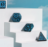 Blue Druid Pattern 7-Dice Set DND RPG Dice Black Druid Dice Set