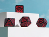 Red Druid Pattern 7-Dice Set DND RPG Dice Black Druid Dice Set