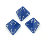 Opaque Polyhedral Blue /white d4 | 4-Sided Dice (sold per die)