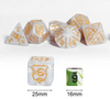 Giant Fighter Pearl Dice (7) with Gold Numbers JUMBO Dice Set (Available in Several Colors)