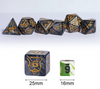 Giant Fighter Pearl Dice (7) with Gold Numbers JUMBO Dice Set (Available in Several Colors)