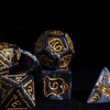 Giant Fighter Pearl Dice (7) with Gold Numbers JUMBO Dice Set (Available in Several Colors)