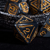 Giant Fighter Pearl Dice (7) with Gold Numbers JUMBO Dice Set (Available in Several Colors)