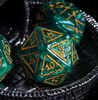 Giant Fighter Pearl Dice (7) with Gold Numbers JUMBO Dice Set (Available in Several Colors)