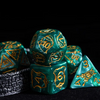 Giant Fighter Pearl Dice (7) with Gold Numbers JUMBO Dice Set (Available in Several Colors)