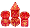 Giant Fighter Pearl Dice (7) with Gold Numbers JUMBO Dice Set (Available in Several Colors)