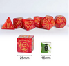 Giant Fighter Pearl Dice (7) with Gold Numbers JUMBO Dice Set (Available in Several Colors)