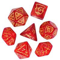 Giant Fighter Pearl Dice (7) with Gold Numbers JUMBO Dice Set (Available in Several Colors)