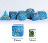 Giant Fighter Pearl Dice (7) with Gold Numbers JUMBO Dice Set (Available in Several Colors)