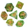 Nautical Odyssey Green 7-Dice Set DND RPG Dice Gold AnchorInclusion
