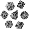 Celtic Knot Dice 7-Dice Set DND RPG Dice Druidic | White, Red, Orange, Yellow. Green, Blue