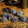 Celtic Knot Dice 7-Dice Set DND RPG Dice Druidic | White, Red, Orange, Yellow. Green, Blue