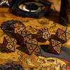 Celtic Knot Dice 7-Dice Set DND RPG Dice Druidic | White, Red, Orange, Yellow. Green, Blue