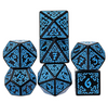 Celtic Knot Dice 7-Dice Set DND RPG Dice Druidic | White, Red, Orange, Yellow. Green, Blue
