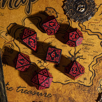Celtic Knot Dice 7-Dice Set DND RPG Dice Druidic | White, Red, Orange, Yellow. Green, Blue