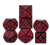 Celtic Knot Dice 7-Dice Set DND RPG Dice Druidic | White, Red, Orange, Yellow. Green, Blue