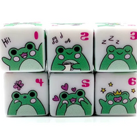 Frog Dice | Printed d6 Dice Featuring Cute Green Frog Numbered