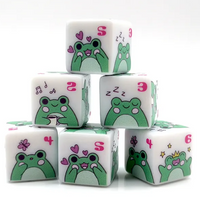 Frog Dice | Printed d6 Dice Featuring Cute Green Frog Numbered