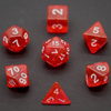 Radiant Ruby Red Polyhedral Dice Set | 7-Dice Red Set with Subtle Glitter