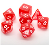 Radiant Ruby Red Polyhedral Dice Set | 7-Dice Red Set with Subtle Glitter