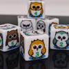 (White) Owl Dice | Printed d6 Dice Featuring Fantasy Animal Numbered