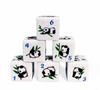 (White) Panda Dice | Printed d6 Dice Featuring Fantasy Animal Numbered