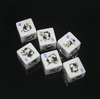 (White) Panda Dice | Printed d6 Dice Featuring Fantasy Animal Numbered