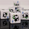 (White) Panda Dice | Printed d6 Dice Featuring Fantasy Animal Numbered