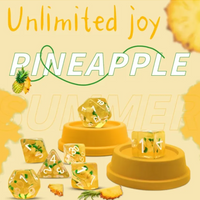 Pineapple Themed Dice | 7-Dice Resin Dice Set RPG Dice