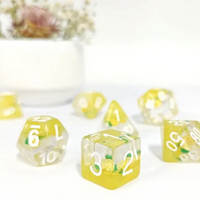 Pineapple Themed Dice | 7-Dice Resin Dice Set RPG Dice