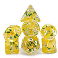 Pineapple Themed Dice | 7-Dice Resin Dice Set RPG Dice