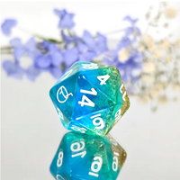 Coconut Themed Dice | 7-Dice Resin Dice Set Polyhederal Dice Set