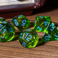 Mystic Archer's Enchantment | Green 7-Dice DND Hunter Dice Set