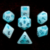 Lake Blue Blizzard's Embrace: Snowflake D&D 7-Dice Set w/Snowflake Emblem