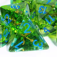 Mystic Archer's Enchantment | Green 7-Dice DND Hunter Dice Set