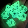 Lake Blue Blizzard's Embrace: Snowflake D&D 7-Dice Set w/Snowflake Emblem
