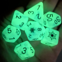 Lake Blue Blizzard's Embrace: Snowflake D&D 7-Dice Set w/Snowflake Emblem