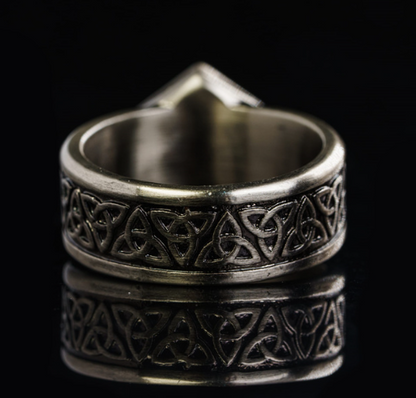 Dice Ring Silver Metal Triquetra – DND Convention & Cosplay Jewelry