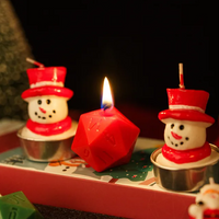 Christmas Dice Candles | 4x 30mm D20 Candles + 1 Mystery Christmas Themed Candle