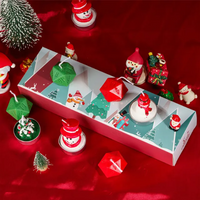 Christmas Dice Candles | 4x 30mm D20 Candles + 1 Mystery Christmas Themed Candle