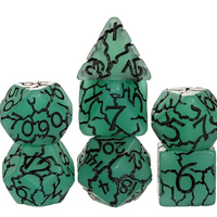 Jade Crackle Nexus: 7-Dice RPG Set
