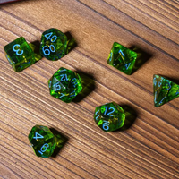 Mystic Archer's Enchantment | Green 7-Dice DND Hunter Dice Set