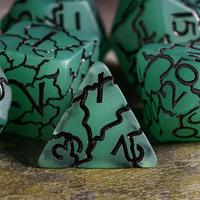Jade Crackle Nexus: 7-Dice RPG Set