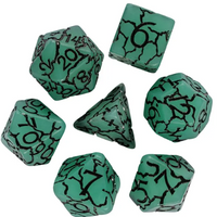 Jade Crackle Nexus: 7-Dice RPG Set