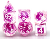 Dice-in-Dice 7-Dice Set w/White-on-White Numbers Dnd Dice Set