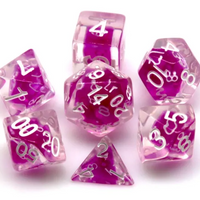 Dice-in-Dice 7-Dice Set w/White-on-White Numbers Dnd Dice Set