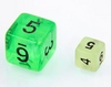 Green Glow 7-Dice Mini-Dice RPG Set Glow-in-Dark Miniature Dice
