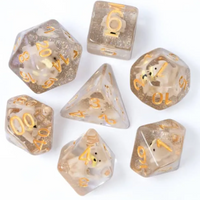 Puppy Dog 7-Dice Set w/Gold Numbers Dnd Dice Set Dog Dice