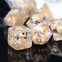 Puppy Dog 7-Dice Set w/Gold Numbers Dnd Dice Set Dog Dice