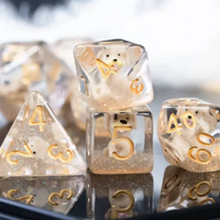 Puppy Dog 7-Dice Set w/Gold Numbers Dnd Dice Set Dog Dice